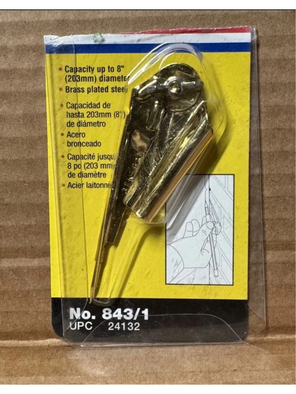 General Tools 843/1 Brass Plated Steel Compass & Scriber